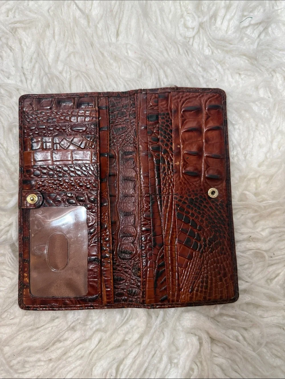 Brahmin croc embossed